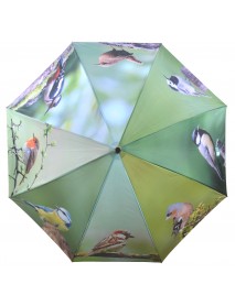 Garden bird print umbrella